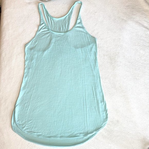 lululemon athletica Tops - lululemon singlet tank Heathered Fresh Teal sz 4/6